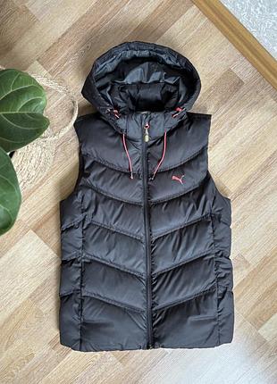 Жилетка жіноча puma чорна на пуху розмір s-m