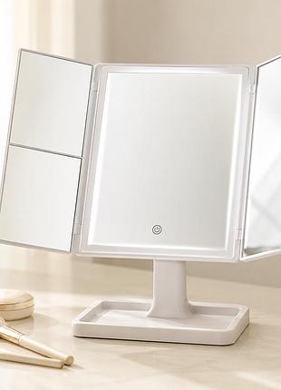 Тройное смарт зеркало с led-подсветкой 3 режима 180°