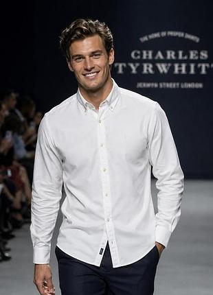 Чоловіча сорочка charles tyrwhitt біла l бавовна