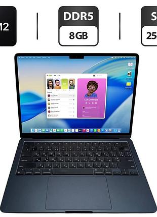 Ультрабук apple macbook air 13 2022 midnight / 13.6" (2560x1664) ips / apple m2 (8 ядер по 3.5 ghz) / 8 gb ddr5 / 256 gb ssd /