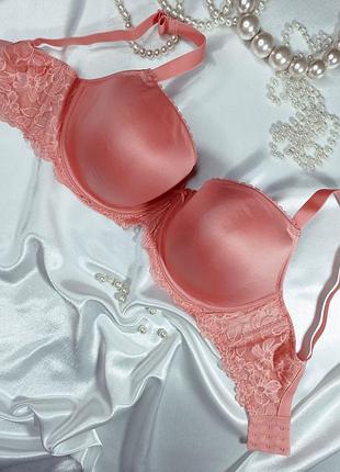 34g / 75g нежно-розовый кружевной бюстгальтер matalan на тонком поролоне