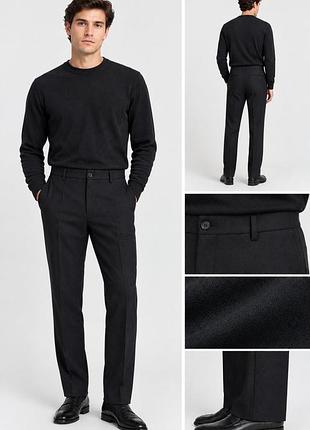 Чоловічі брюки f&f tailoring класичні чорні 34w 31l