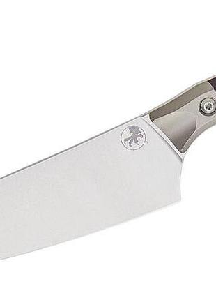 Шеф-нож microtech 8" stonewash standard black cherry g-10 с больстером