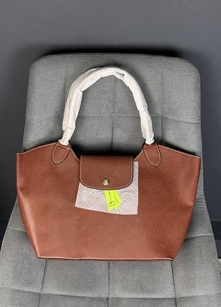 Сумка longchamp epure коричневая размер л