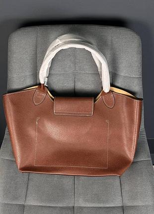 Сумка longchamp epure коричневая размер л 5