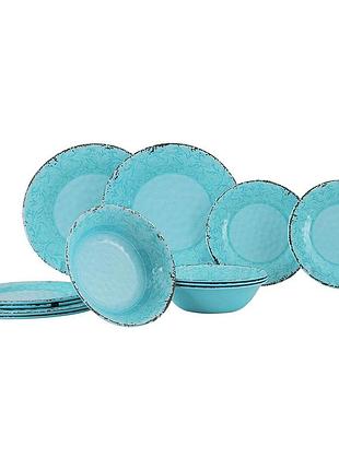 Сервиз столовый gimex tableware stone 12 pieces 4 person opal (6917103), для семейных обедов и отдыха, для ежедневных приемов пищи