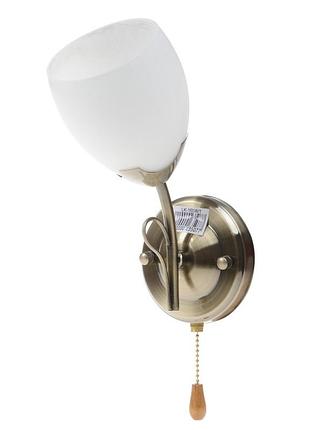 Бра настінне накладне з вимикачем класичне lk-165w/1 brille yl28