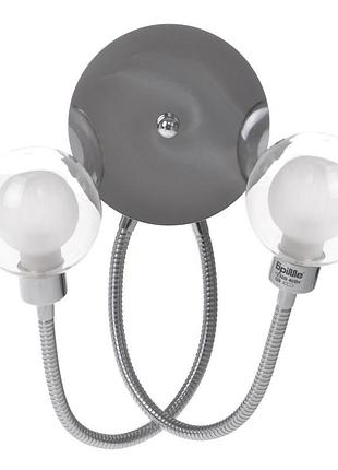 Бра настенное накладное в спальню на гибкой ножке bl-416w/2 g9 ch brille 26-452