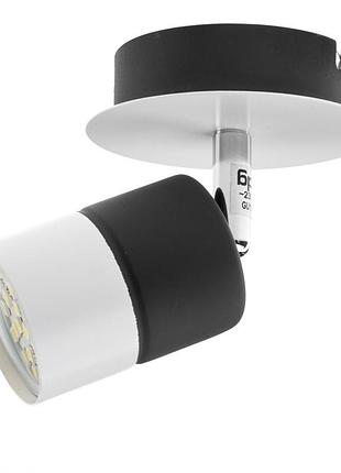 Светильник настенный накладной спот htl-183/1 gu10 bk + wh brille 26-719