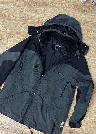 Куртка чоловіча schöffel gore-tex  2 в 1 утеплена,і куртка і вітровка з капюшоном демісезонна зимова чорна графіт xl 54