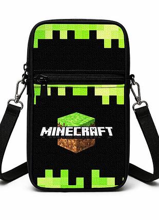 Сумка-чехол для телефона minecraft,детская сумка через плечо, водонепроницаемая мини сумка (4736)