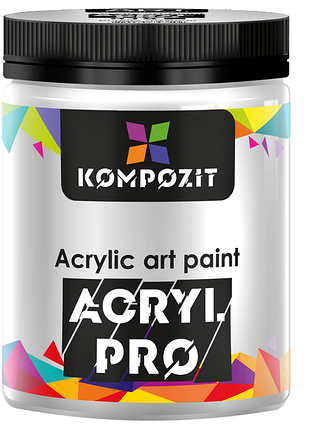 Краска художественная acryl pro art kompozit 430 мл, 018 белила титановые