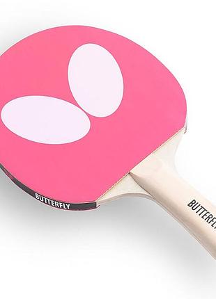 Ракетка для настольного тенниса butterfly logo racket pink fl (6017873302)