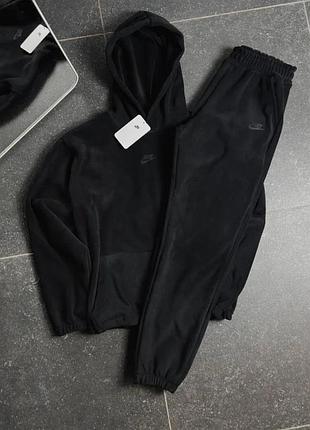 Флісовий костюм полар фліс nike fleece black