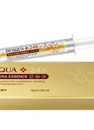 Сыворотка для лица с гиалуроновой кислотой и протеином шелка в шприце bioaqua silk hydra essence