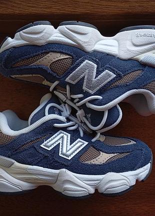 Распаренные 24,25 кроссовки new balance 9060 navy mushroom оригинал новые синие натуральная замша