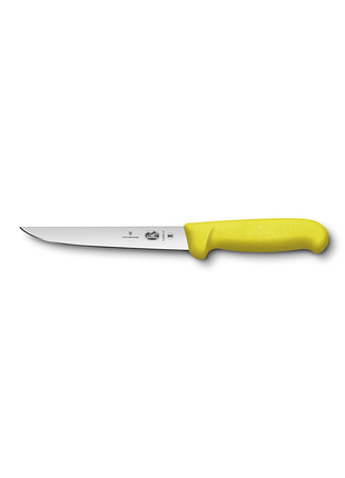 Ніж кухонний обваловувальний victorinox fibrox 15 см, жовтий
