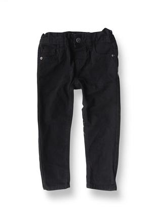 Черные брюки штаны джинсы из эластисного денима для мальчиков denim co 2-3 года