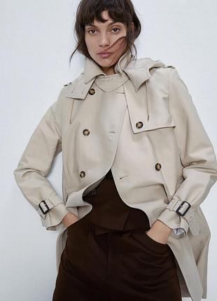 Плащ / тренч zara без пояса