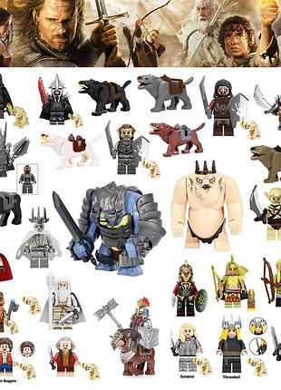 Большой набор фигурок обладатель персон, градус lord of the rings совместимы с лего