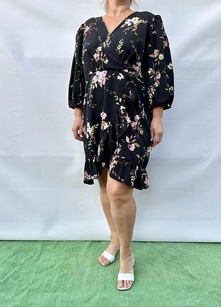 Квіткова сукня на запах vero moda plus size