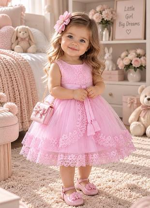 Сукня для дівчаток pretty baby рожева на 6 місяців