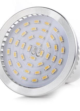 Лампа светодиодная led 4.9w gu10 ww mr16 ccd 220v