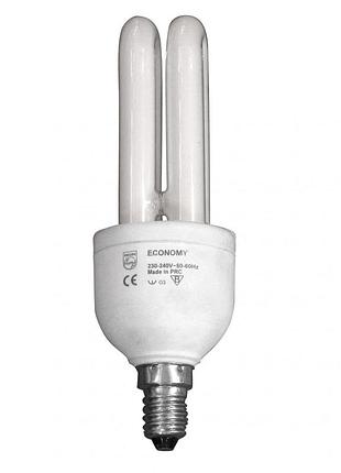 Лампа cfl 9w e14 philips economy 230v