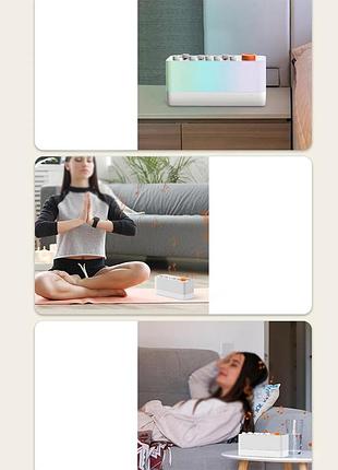 Портативний звуковий генератор 3в1 / розумна колонка з rgb-підсвічуванням / нічник з таймером, на акумуляторі, для сну, релаксації та медитації