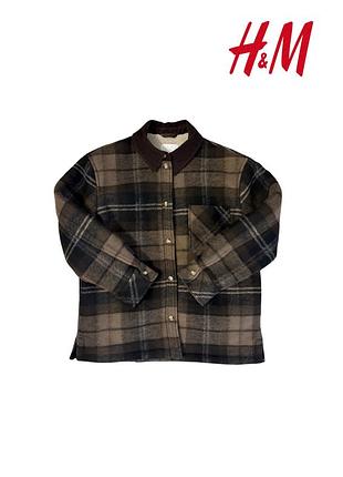Куртка сорочка жіноча h&m в клітинку, розмір m-l
