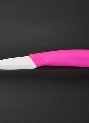Нож для очистки овощей керамический 8см pink (ns7kn7)