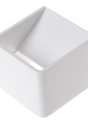 Світильник настінний накладний мінімалізм led al-500/6w ww wh ip20 brille 26-424