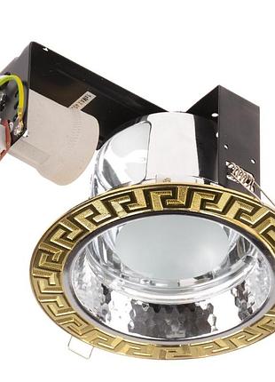 Светильник downlight потолочный встроенный dl-26/1 pb e27 brille 166637