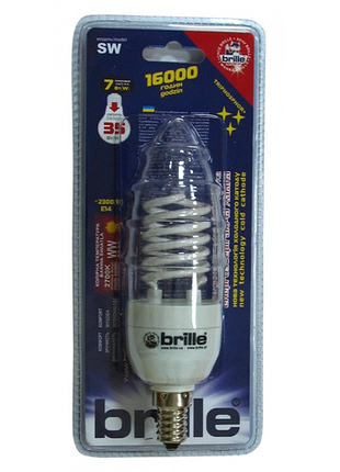 Лампа энергосберегающая 7w/827 e14 cw c37-pa 220v
