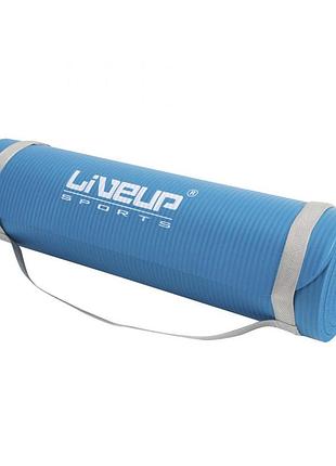 Коврик для фитнеса и йоги liveup nbr mat (ls3257-b) 180x60x1,2 см синий