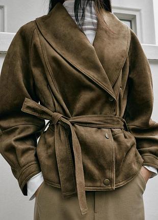 Тренч пальто zara з поясом, коричневе пальто, пальто на запах, шоколадне пальто, риже пальто, зара тренч жіночий
