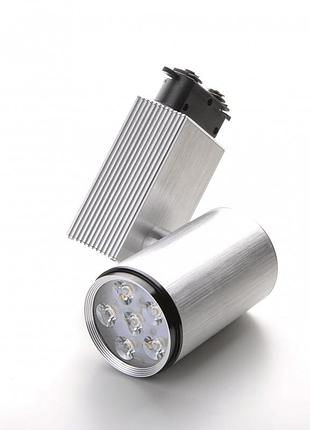 Світильник трековий поворотний led 205/6x3w nw silver brille l8-007