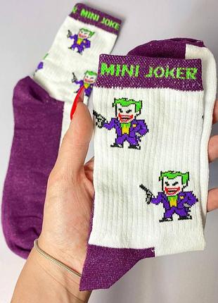 Носки женские высокие 1 пара "mini joker" белые 36-41 р хлопковые