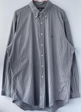 Чоловіча вінтажна сорочка ralph lauren yarmouth (100% pinpoint oxford) — розмір xl / xxl (17-35)