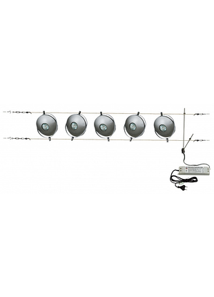 Світильник струнний поворотний (система) htl-33/5x20w silver