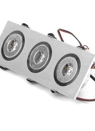 Світильник точковий led-107/3w ba ip40 brush aluminium 45'