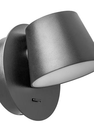 Подсветка настенная накладная минимализм led al-508/6w bk brille 27-007