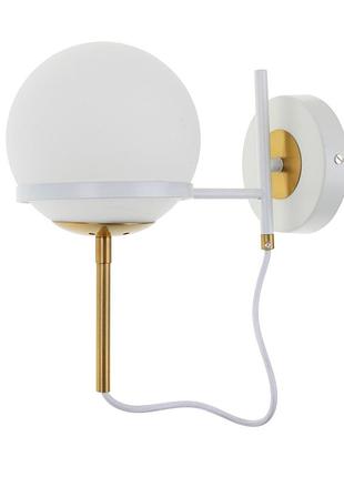 Бра настінне накладне куля мінімалізм br-01 469w/1 e14 ac+wt brille 23-738