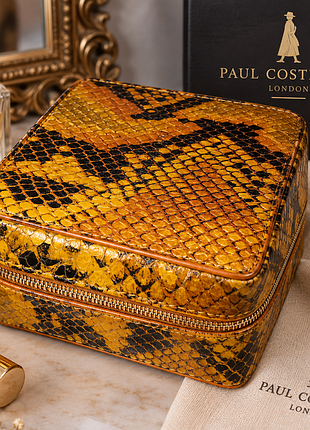 Шкіряна вінтажна косметичка дизайнерський бренд paul costelloe.+подарунок