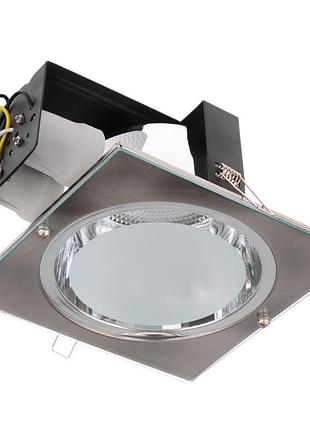 Светильник downlight потолочный встроенный dl-24/2x60w sn e27 brille 154204