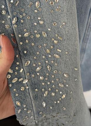 Джинси | bershka | в стразах 7