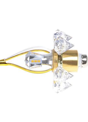 Лампа світлодіодна led e14 5w 20 pcs ww cl37-a smd2835 (gold) 220v