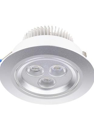 Світильник точковий led-106/3w warm white