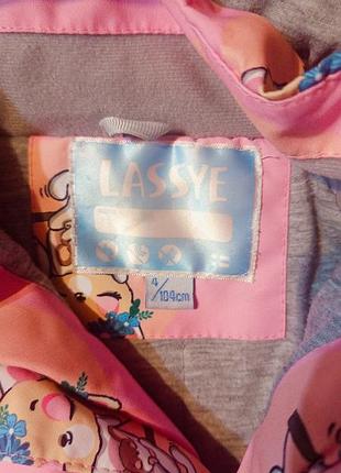 Куртка для дівчинки lassye рожева з принтом 2