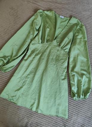 Платье атласное l-xl